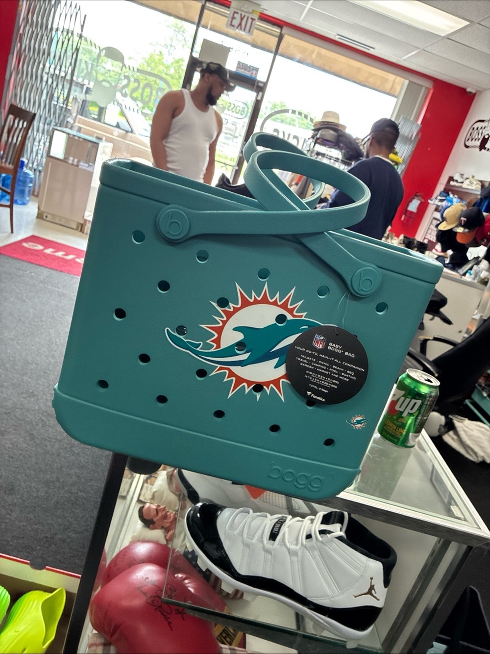 BOGG NFL Miami Dolphins Baby Bag Teal EVA Tote Beach Tailgate Bag NEW